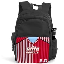 Image of Personalised Aston Villa Backpack Boys Football School Bag Childrens PE VSW04