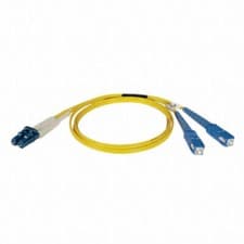 Image of 1 x Tripp Lite 1M Duplex Singlemode 9/125 Fiber Patch Cable LC/SC 3ft (N366-01M)