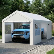 Image of Outdoor Car Shelter 586 x 305 cm Carport with Removable Sidewalls