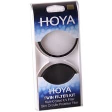 Image of Hoya 55mm HMC UV Filter & Slim Circular Polariser Filter Twin Kit