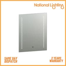 Image of Bathroom LED Mirror with Motion Sensor Vanity Light Mirrors With Shaver Socket