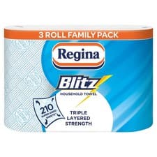 Image of Regina Blitz Household Towel, 3-Ply, 3 Rolls