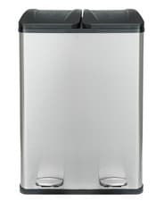 Image of Home 60 Litre 2 Compartment Recycling Bin - Silver