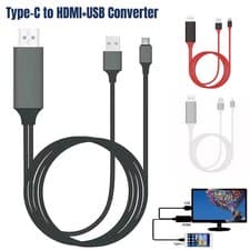 Image of USB-C to HDMI 4K Cable Converter Type-C Adapter for HD TV with USB 3.1 Power