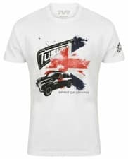 Image of TVR T-Shirt Tuscan Union Jack Flag Mens Official Merchandise British Sports Car