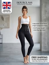 Image of Hourglass Corset Leggings Tummy Control Shapewear Waist Trainer Body Shape