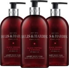 Image of Baylis & Harding Black Pepper and Ginseng Hand Wash, 500 Ml (Pack of 3) - Vegan