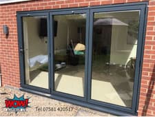 Image of Grey 3 Panel Aluminium Bi-Fold Door – Fast 10 Day Delivery