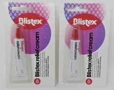Image of Blistex Relief Cream 5g Lip Balm for Cold Sores Dry Cracked Chapped Sore Lips2PK