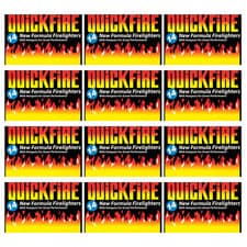 Image of Pack Of 12 Quickfire Firelighters BBQ Coal Lighters Wood Burners Fire Lighters