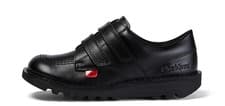 Image of Kickers Infant Unisex Kick Lo Twin Vel Leather Black - UK 9 / EU 27