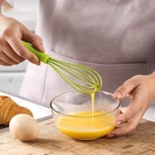 Image of Mini Silicone Egg Whisk 6-Inch Manual Cream Mixer Small Hand Beater Baking Tool