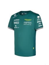 Image of Aston Martin t-shirt, team, children, green, 2023