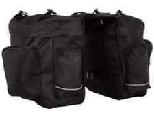Image of ETC Pannier Bag Double 28L,Black, 6 Point Fixings, 4 pockets, Carrying Handle.