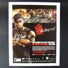 Image of 50 Cent Bulletproof Print Advertisement Orginal PS2 Xbox Video Game Promo Ad 00s