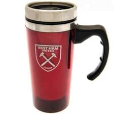 Image of West Ham United FC Handled Travel Mug Fan Gift Official Licensed 450ml