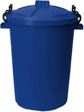 Image of 50 Litre Plastic Dustbin With Clip - Red and Blue Available