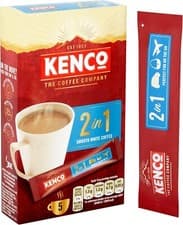 Image of Kenco 2-in-1 Smooth White Instant Coffee (7 Boxes of 5 Sticks, Total 35 Serving
