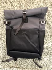 Image of BNWT Sandqvist Ilon Roll-Top Backpack, Multi Dark RRP £145 New