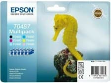 Image of Genuine Epson T0487 Ink Cartridge Multi Pack 6 x inks - Vat included