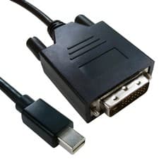 Image of Mini DisplayPort Male to DVI D Male Cable 1m 2m 3m