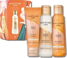 Image of Sanctuary Spa Me Time Minis Vegan Gift Women Body Lotion/Scrub/Wash 75ml/50ml