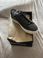 Image of Hugo Boss Gary Trainers in Black Leather - Size UK8 EU42 RRP £389  