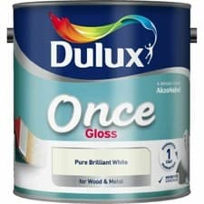 Image of Dulux Once Gloss 2.5L Paint - Pure Brilliant White