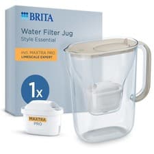 Image of BRITA Water Filter Jug Style Essential 2.4L Sand 1x MAXTRA PRO Limescale Expert