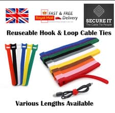 Image of Hook & Loop double sided Strapping Reusable cable ties 150mm, 200mm, 250mm 300mm