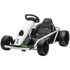 Image of HOMCOM 24V Electric Go Kart for Kids with Music, Horn Honking, Slow Start