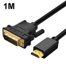 Image of HDMI to DVI Converter Cable, 1m, 4K, Bi-Directional, Gold-Plated, PVC Jacket