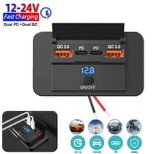 Image of Car Charger Socket Adapter 2-4 Port Splitter 12V/24V PD QC3.0 UK Stock
