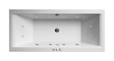 Image of Balterley Square Double Ended Straight Whirlpool Bath with Leg Set, 1800 x 800mm