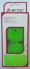 Image of ETC Bike/Cycle Sure Ribbon Handlebar Tape; Neon Green, Shock Absorbing, Non-Slip
