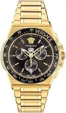 Image of Versace VE7H00623 Greca Extreme Chrono gold black Stainl. Steel Men's Watch NEW