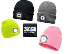 Image of LED Beanie Cap, Hands Free LED Flashlight Lighted Headlamp Hat, Warmer Knit Cap