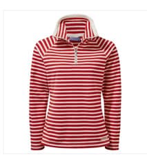 Image of Craghoppers Women's Natalia Half-Zip Fleece Pompeian Red Stripe