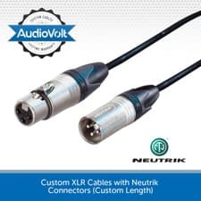 Image of Neutrik XLR Microphone Cable Male To Female 3-Pin Mic Audio DMX Lead 1-50m Black