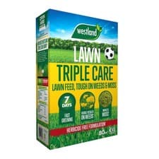 Image of Westland Triple Care Lawn Feed 80m² Herbicide Free Weed & moss Control Solution