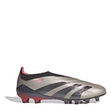 Image of ADIDAS Mens Silver Predator Elite Laceless FG AG Football Boots UK 8.5 Ref 1538