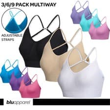 Image of 3 Pack Seamless Comfort Bra Multi Way Fasten Bras Sleep Stretch Unpadded Pull On