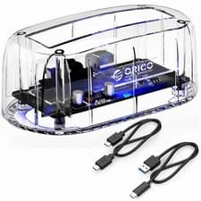 Image of ORICO USB 3.1 10Gbps Hard Drive Docking Station USB-C 2.5/3.5" SATA SSD HDD Dock