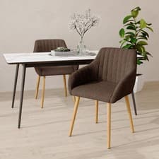 Image of Goeurvant Dining Chairs Set of2/4/6Kitchen Chair with Armrests8 Colors&Materials