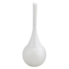 Image of Free Standing Toilet Brush Set Replaceable Soft Bristle Brush Long Handle