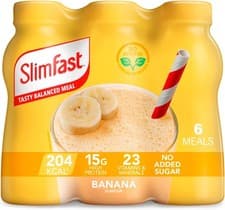 Image of SlimFast Ready To Drink Shake 15g Protein Banana Flavour 6 x 325 ml Multipack