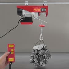 Image of 250kg Electric Hoist with Two Slings & Wireless Control & 39.37ft wire 550W 220v