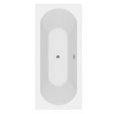 Image of Modern Bathroom Single & Double Ended Straight Bath Gloss White Acrylic Bathtub