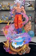 Image of Dragon Ball Goku Ultra Instinct LED Figure 27cm Light Up Statue USB Anime UK