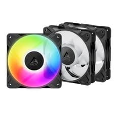 Image of Arctic P12 Pro A-RGB 120mm PWM Case Fans 3000 RPM 77 CFM 4-Pin Black - 3 Pack